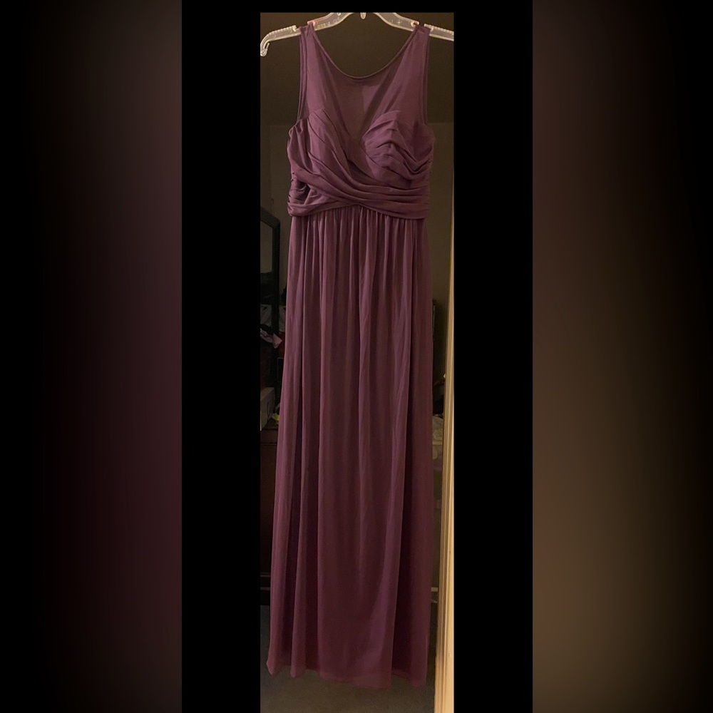 David’s bridal bridesmaid dress, Size 6 and plum purple
